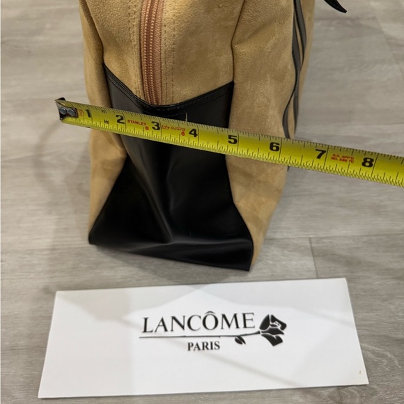LANCÔME Large Tote/Hobo Bag - Faux Suede Calf Color With Black Bottom/Straps - Picture 5 of 12